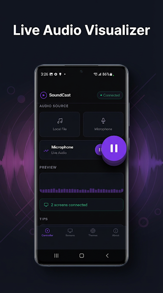 SoundCast music visualizer screenshot